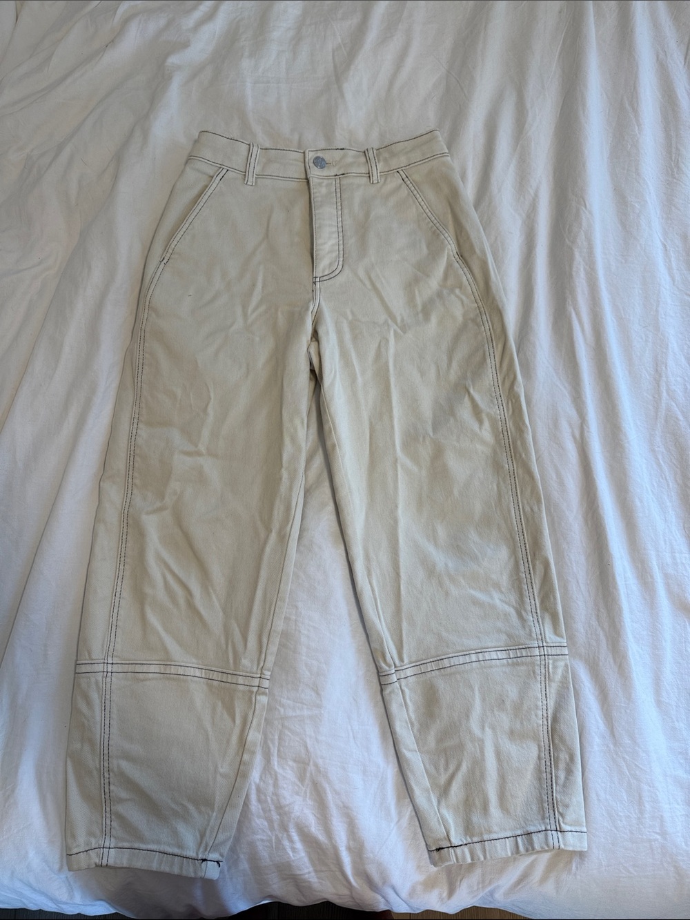 Everlane Casual Off-White Workwear Pants